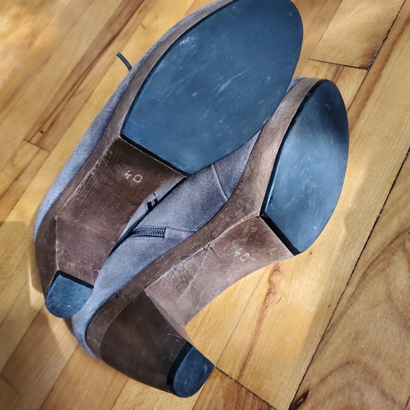 COCLICO Taupe Suede Wooden Platform Ankle Boots, EU 40 - Picture 7 of 14